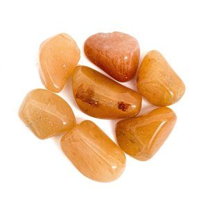 25g Small Tumbled Peach Quartz Gemstones Crystals for Jewelry Natural Orange Gem